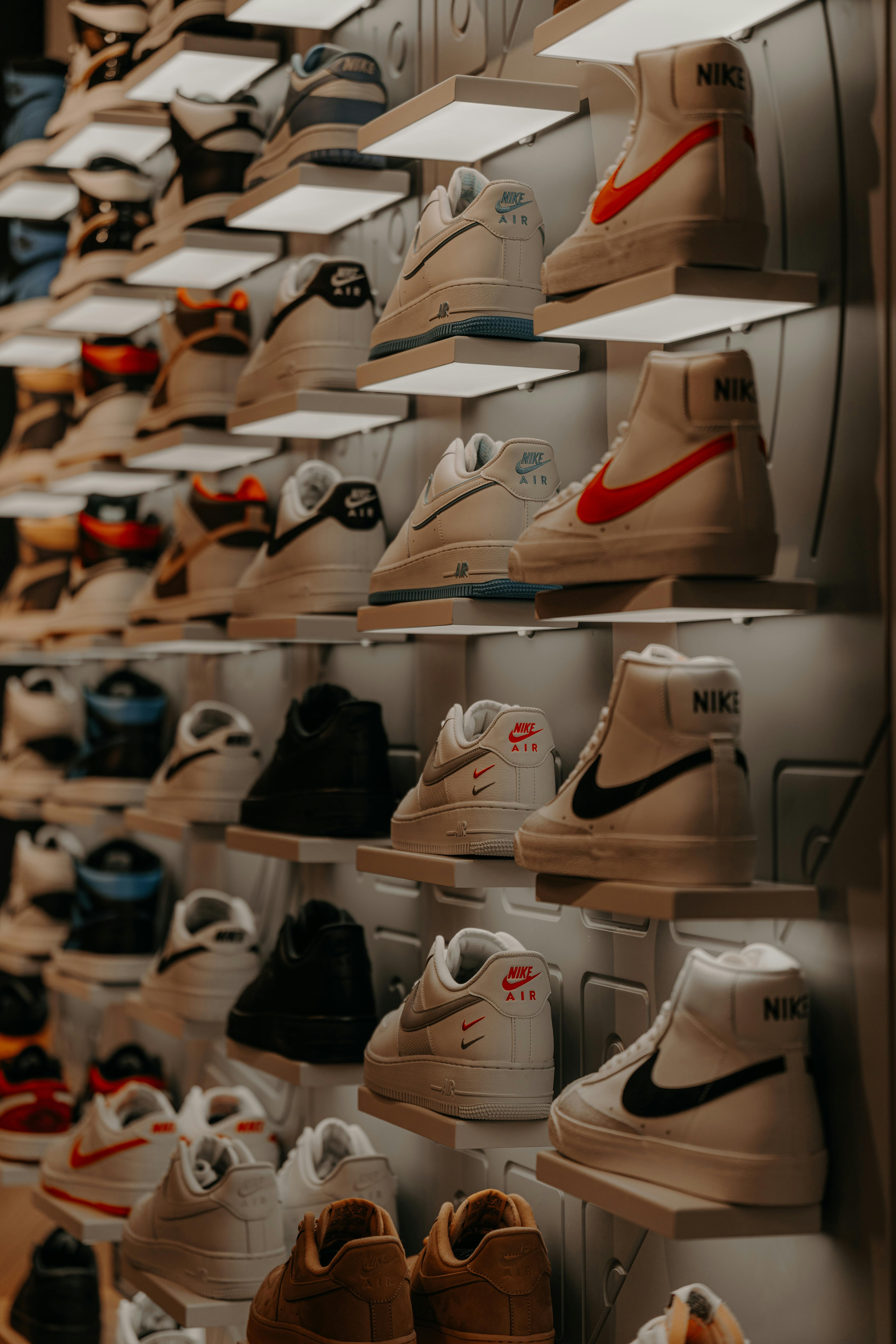 Store Display with Nike Sneakers · Free Stock Photo